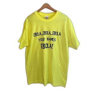 WEIRD T-SHIRT size‎ LARGE Neon Bright Ebola strange rare RANDOM Costume *READ